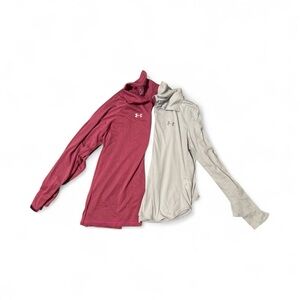 Under Armour Women’s Quarter-Zip Pullover Bundle (2 Tops – L & XL)